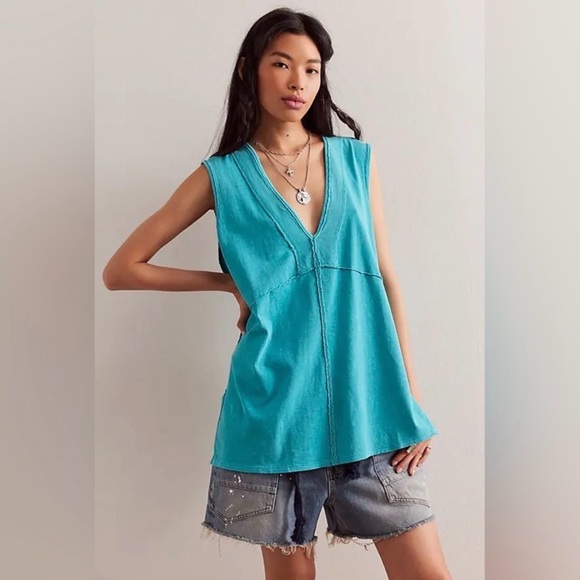 NWOT Free People We The Free Mocha Tank - Picture 3 of 8